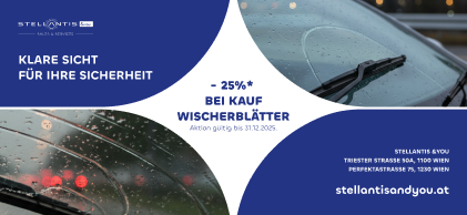 Jetzt -25% auf Wischerblätter sichern! - Stellantis &You Jetzt -25% auf Wischerblätter sichern!