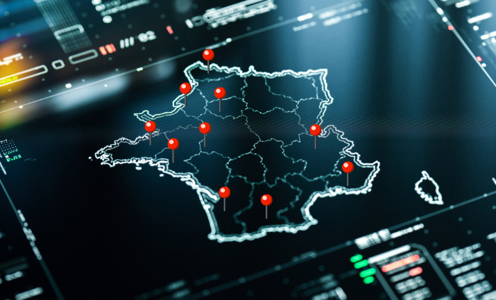 Carte représentant les points de vente B2B Stellantis &You France Carte représentant les points de vente B2B Stellantis &You France