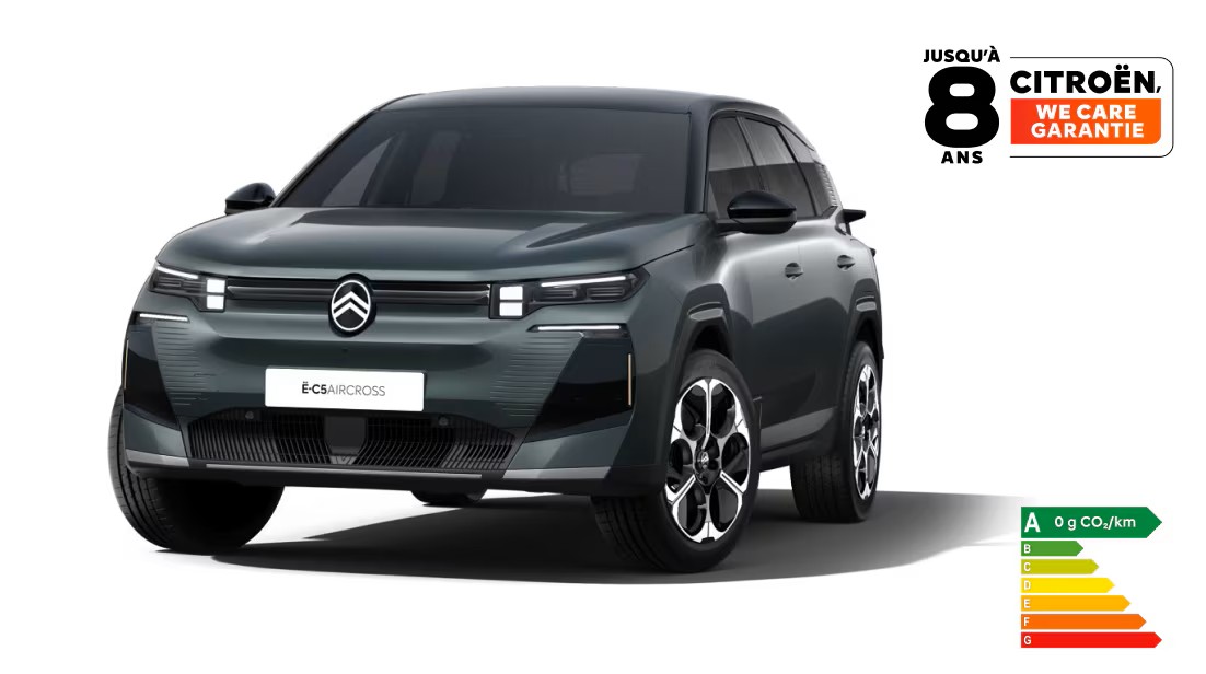 Nouveau ë-C5 Aircross Électrique 210ch, boîte automatique, autonomie confort, YOU