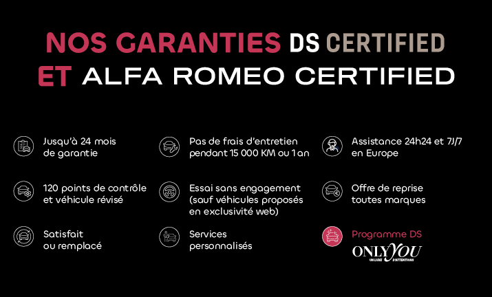 Garantie DS Certified et Alfa Romeo Certified  – Stellantis &You 