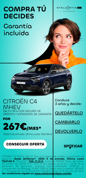 Citroën C4 desde 267 €/mes todo incluido