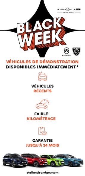 BLACK WEEK : VEHICULES DE DEMONSTRATION
