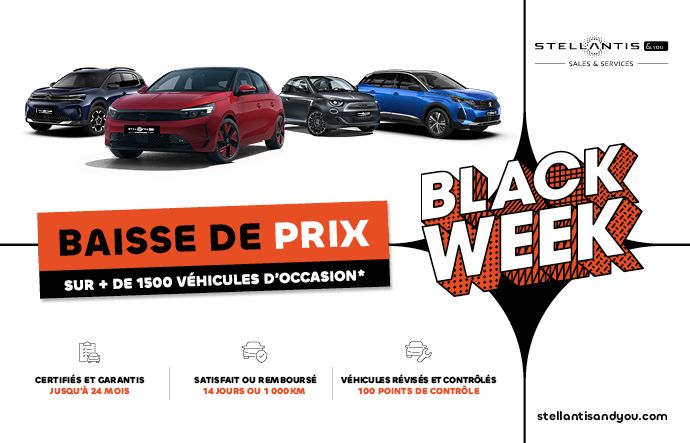 BLACK WEEK : BAISSE DE PRIX VEHICULE D'OCCASION