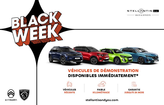 BLACK WEEK : VEHICULES DE DEMONSTRATION