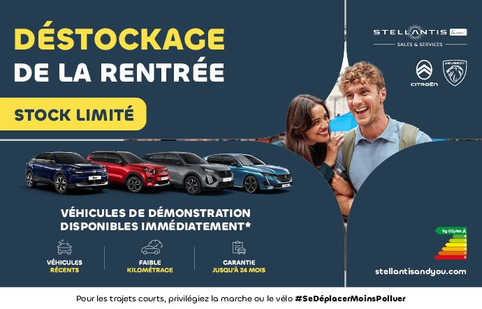 DESTOCKAGE DE LA RENTREE : VEHICULE DE DEMONSTRATION