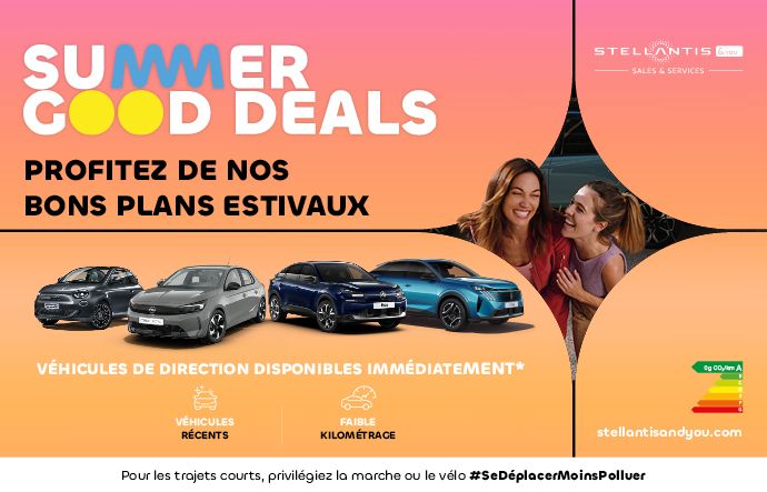 SUMMER GOOD DEALS VEHICULES DE DEMONSTRATION